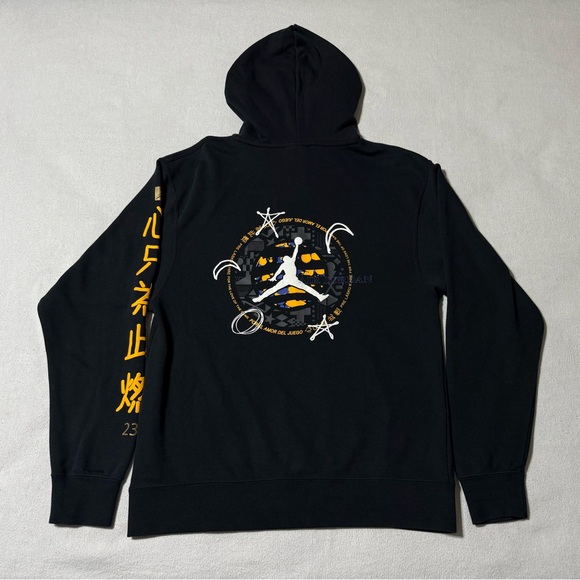 Nike Air Jordan Mens Small Legacy Hoodie Pullover Black CJ9083 - Picture 8 of 9